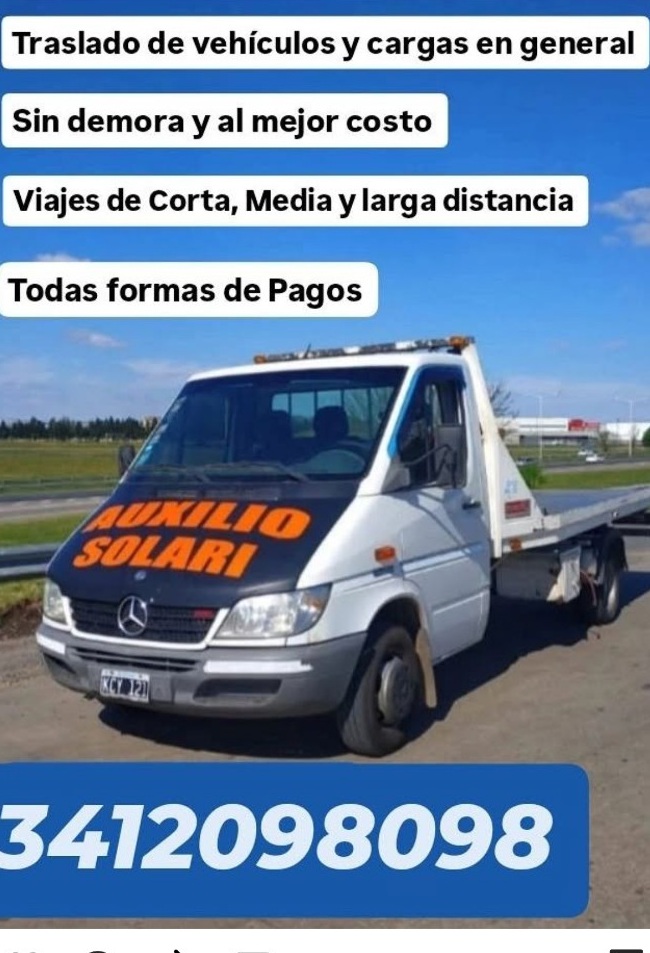 Servicio de remolque y transporte de vehículos Rosario